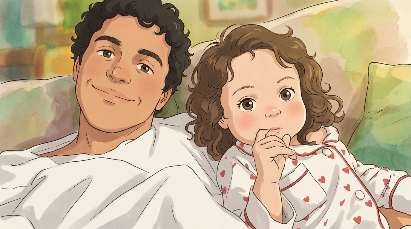 Alice com seu quadro de rotina original